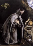 St Francis Meditating, GRECO, El